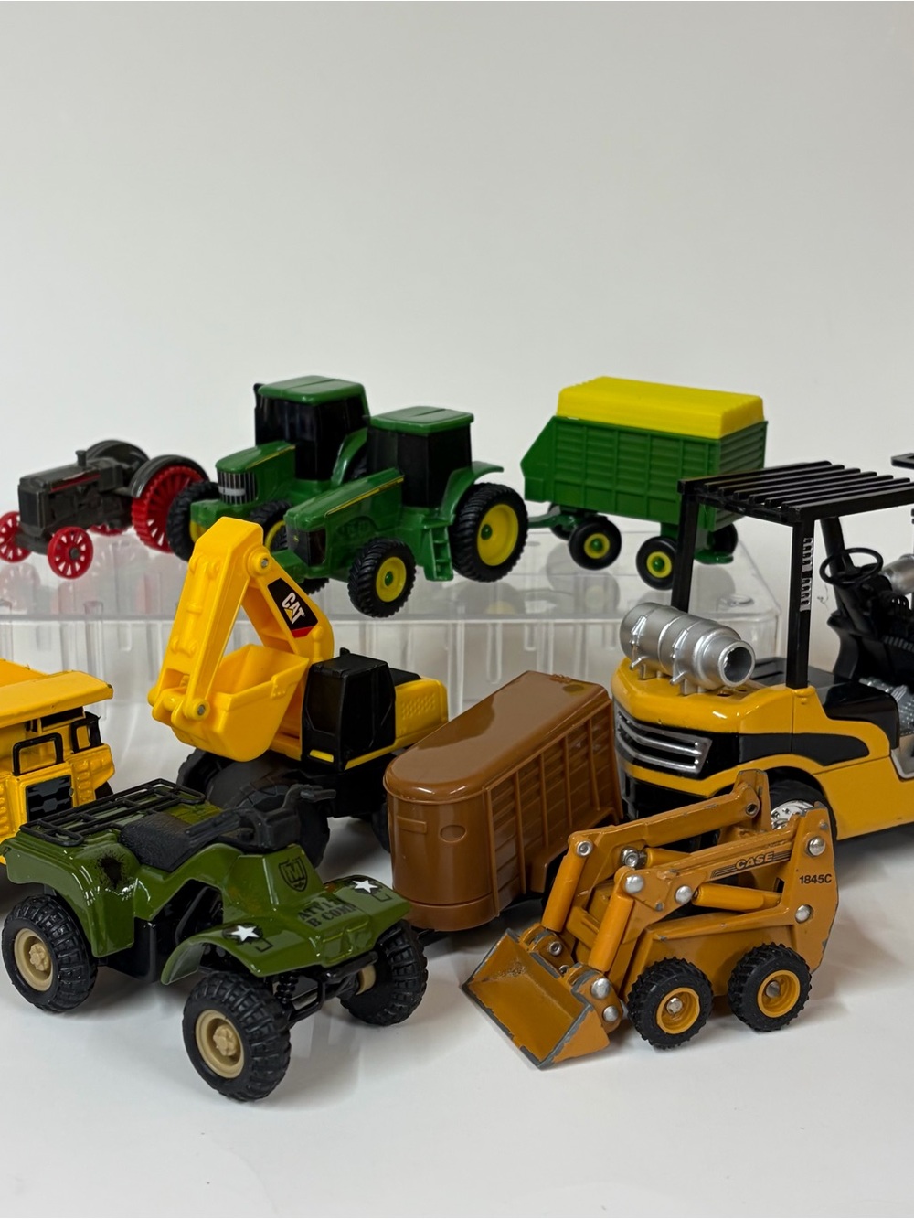 Farm Tractor Construction Toys Metal Diecast Plastic Mixed Lot of 10 Toys Small